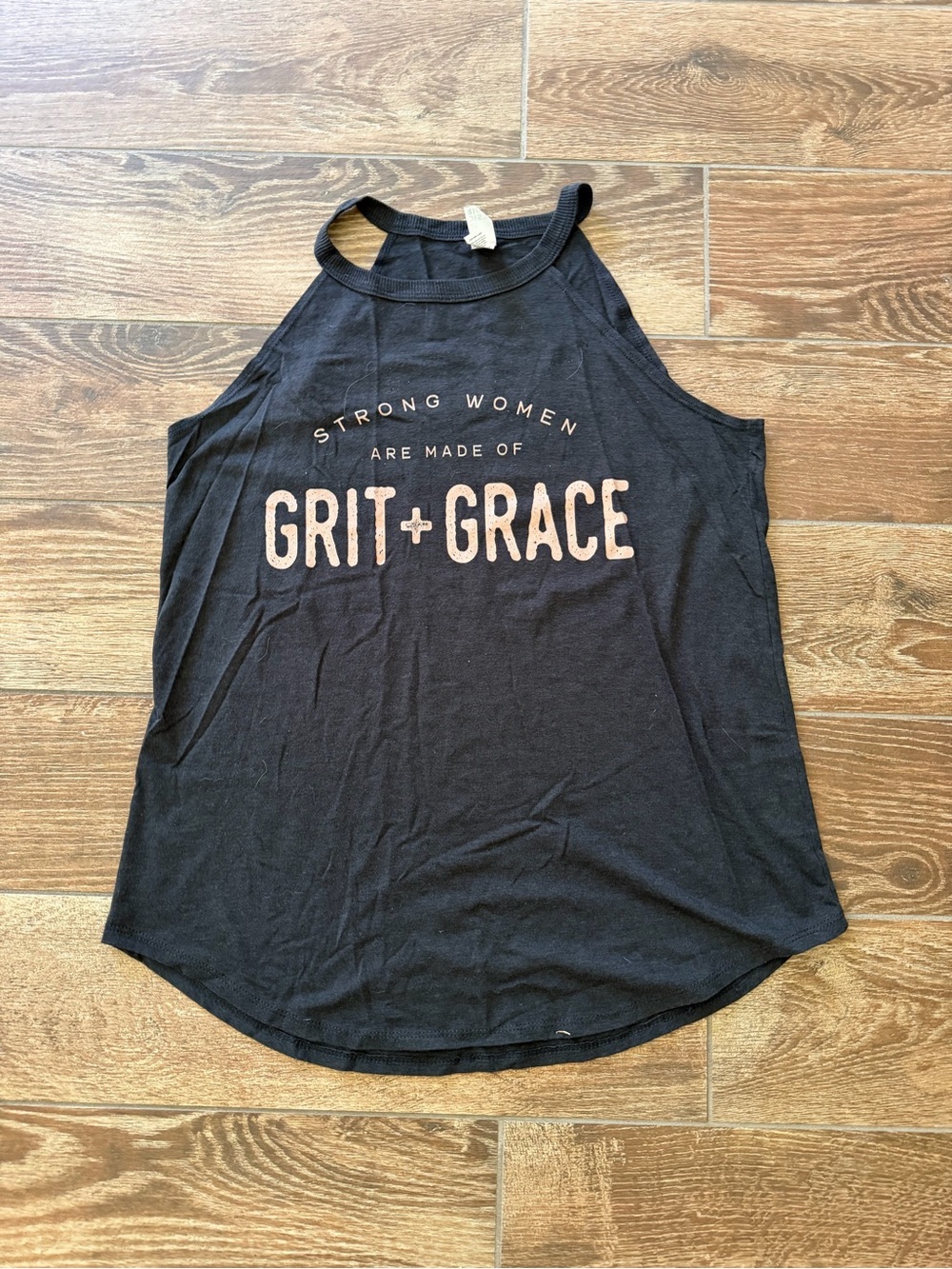 Grit + Grace Women's Black Graphic Tank Top